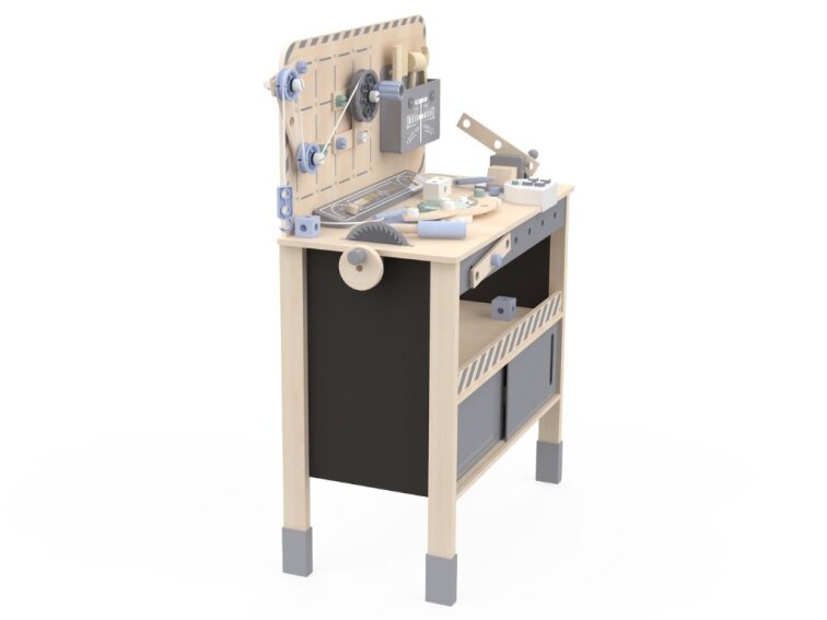 Dřevěný dětský ponk XXL s příslušenstvím