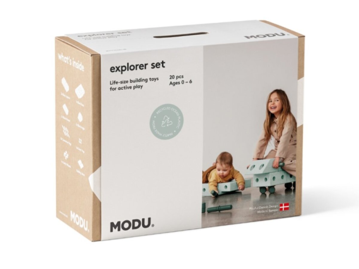 MODU bloky - Explorer set mint/zelená