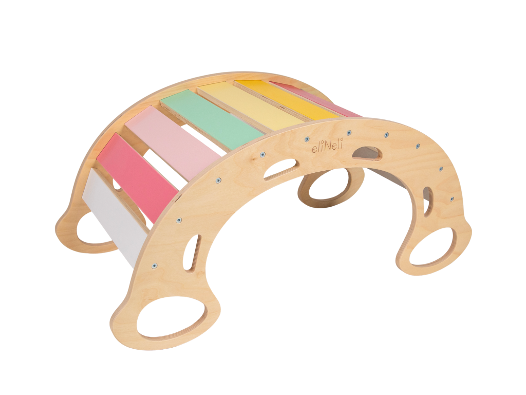 Dřevěná montessori houpačka PRO 5v1 fresh