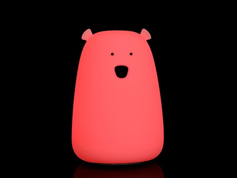 Silikonová lampička Medvídek s ovladačem