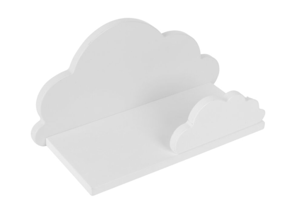 Dětská polička mráček - bílá