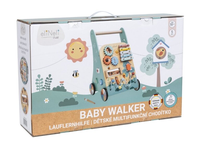 Hodalica za bebe s aktivnostima u upotrebi