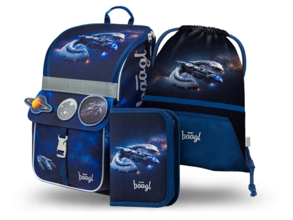 BAAGL SET 3 Zippy Spaceship: aktatáska, tolltartó, táska, táska