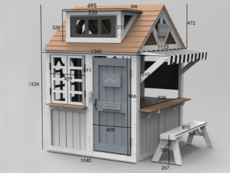 Dětský dřevěný zahradní domek Vintage