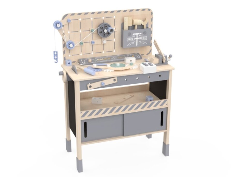 Dřevěný dětský ponk XXL s příslušenstvím