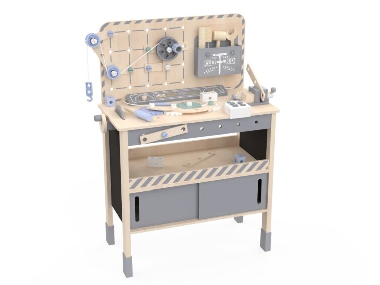 Dřevěný dětský ponk XXL s příslušenstvím