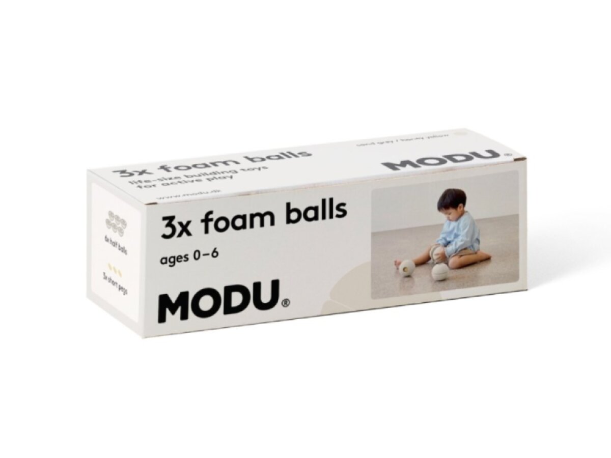 MODU bloky - Koule 3 ks šedá/žlutá