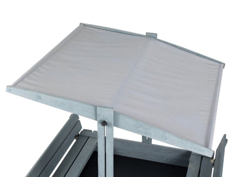 Stříška k dřevěnému pískovišti 120x120 cm - šedá