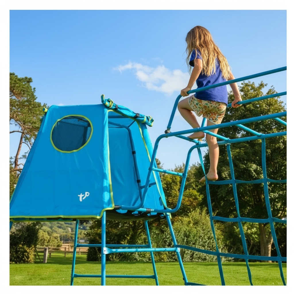 Kovová prolézačka Explorer rozšířená modrá