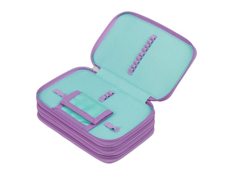 BAAGL Háromszintes iskolai tolltartó levendula színben