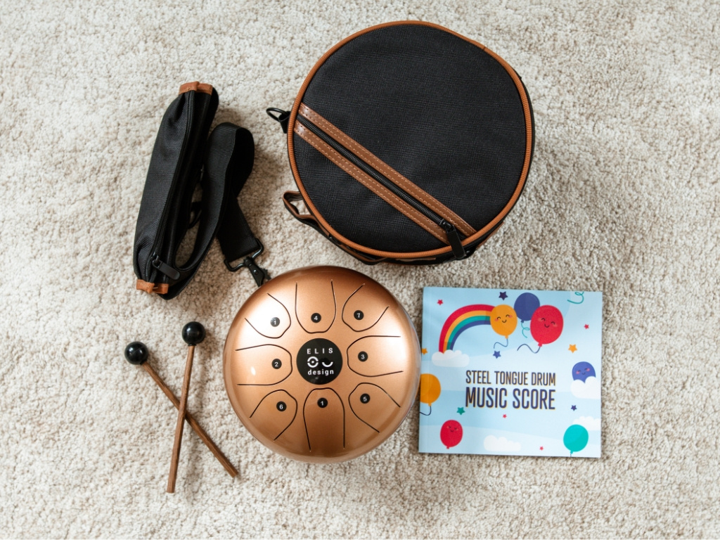 Kovový bubienok Drumboo veľký - zlatý