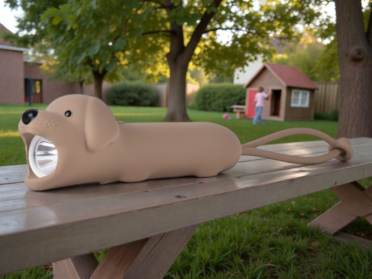 Dětská silikonová svítilna Pes