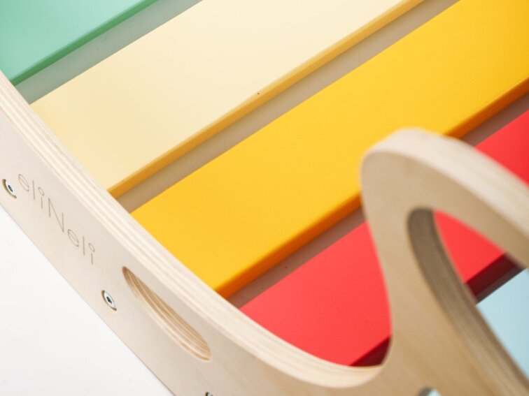 Dřevěná montessori houpačka PRO 5v1 set s prknem 2v1 fresh