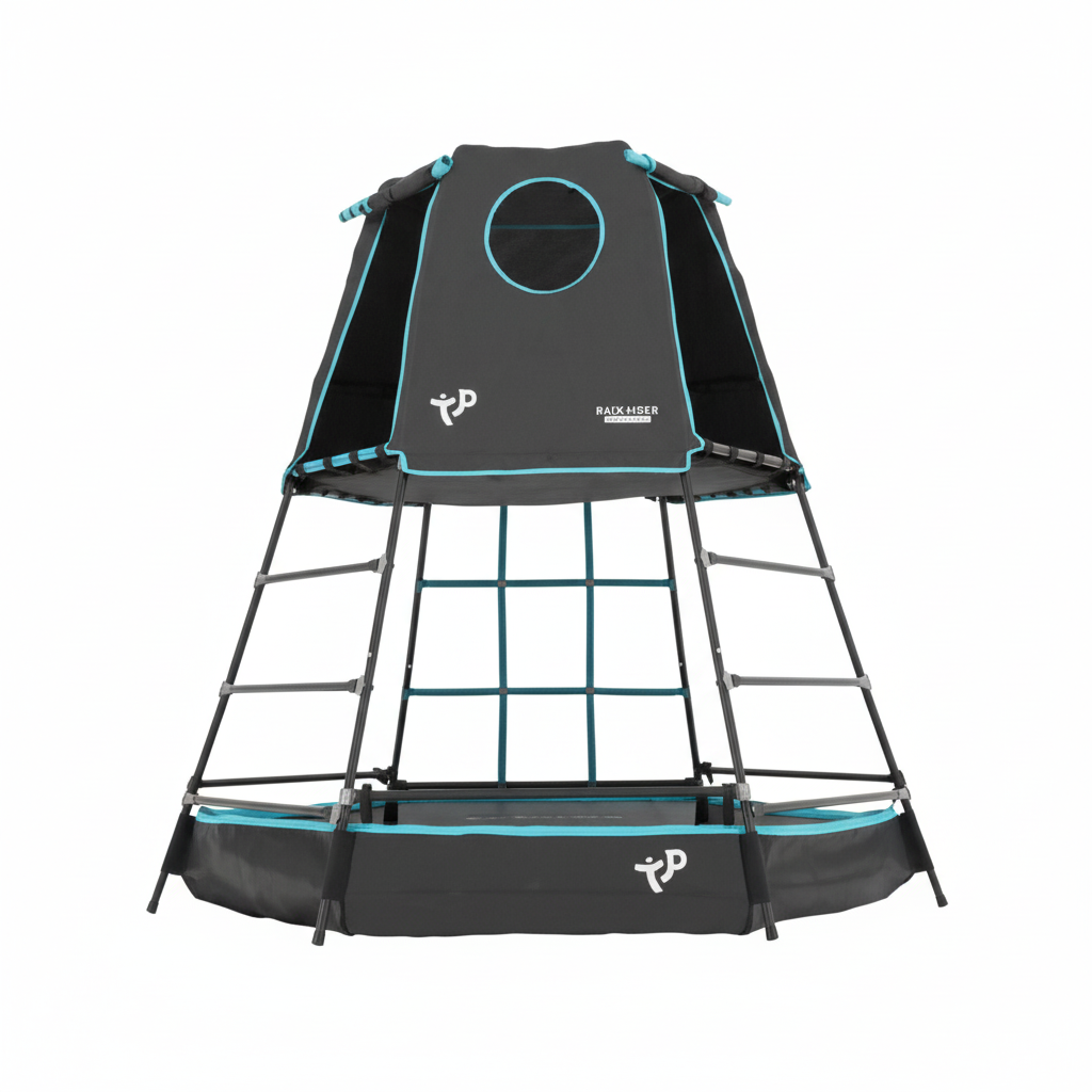 Kovová prolézačka Explorer s hrací plochou černá