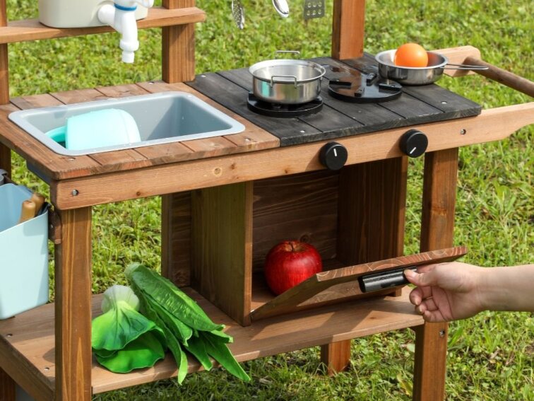 Dětská venkovní kuchyňka s příslušenstvím