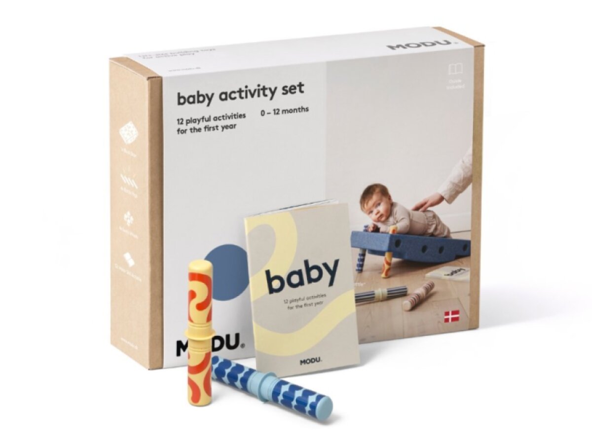 MODU bloky - Baby Activity set modrá/světle modrá