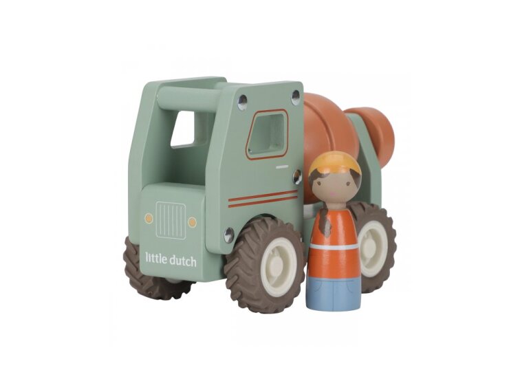 Náklaďák s míchačkou dřevěný