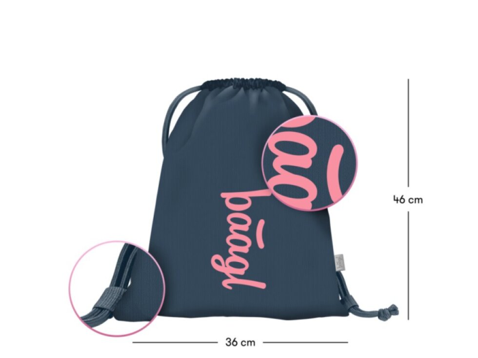 Sáček na přezůvky Logo růžový