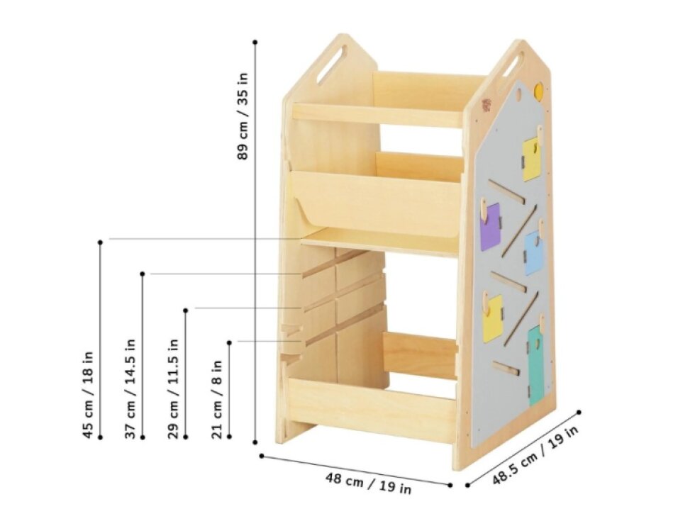 Učicí věž Play 5v1 - 89 cm