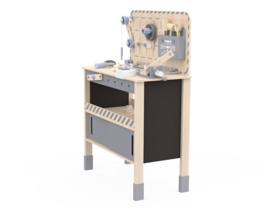 Dřevěný dětský ponk XXL s příslušenstvím