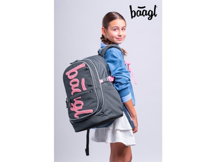 Školní batoh Core Logo růžový