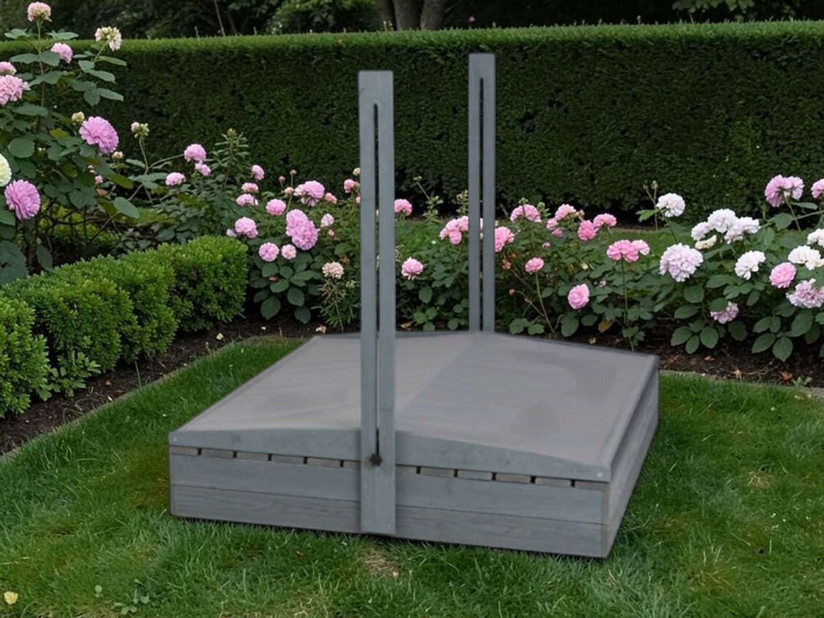 Stříška k dřevěnému pískovišti 120x120 cm - šedá