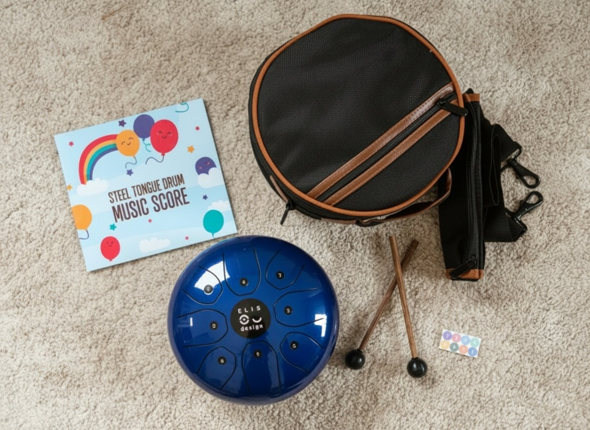 Kovový bubienok Drumboo veľký - modrý