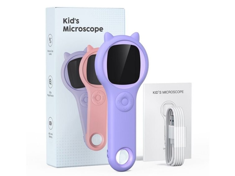 Digitální mikroskop pro děti Kočička - fialová