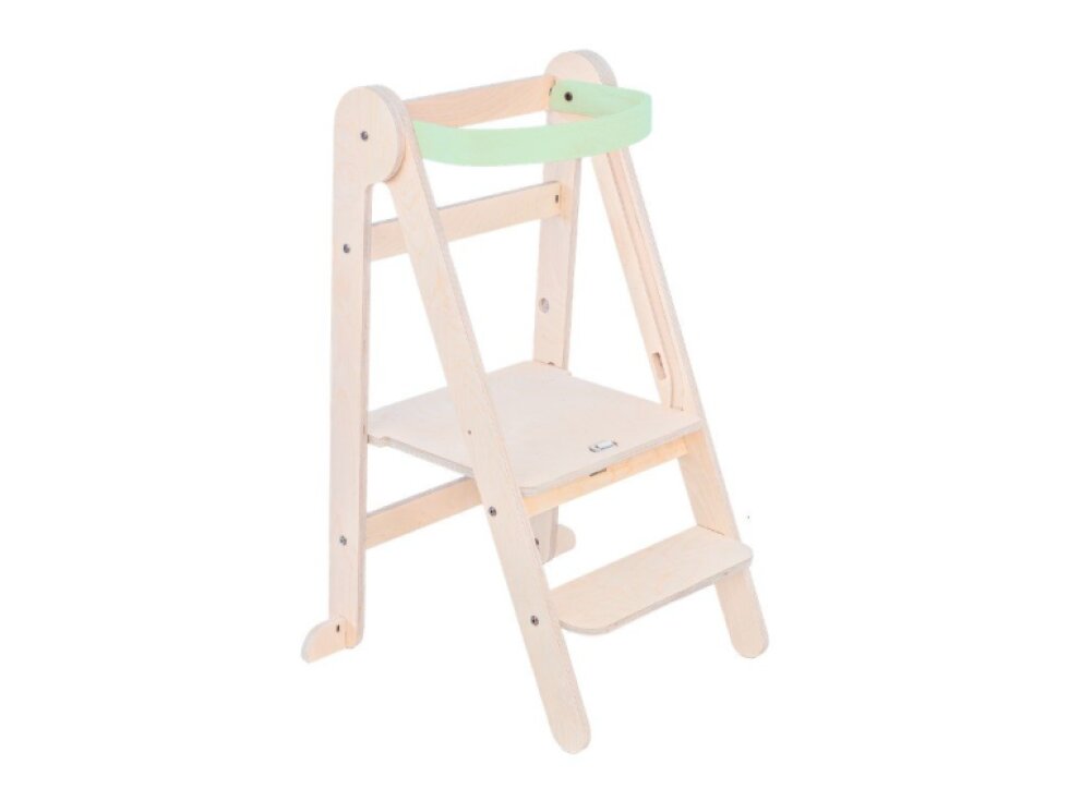 Összecsukható lakkozott növekvő tanulótorony 2 az 1-ben - menta