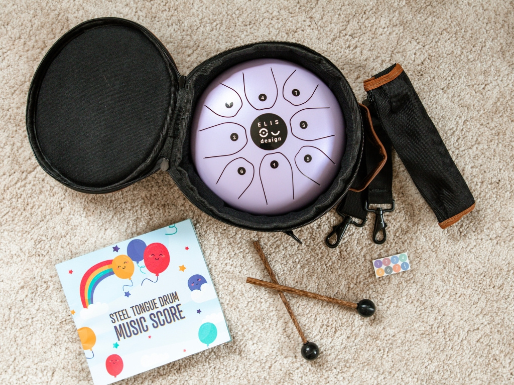 Kovový bubienok Drumboo veľký - fialový