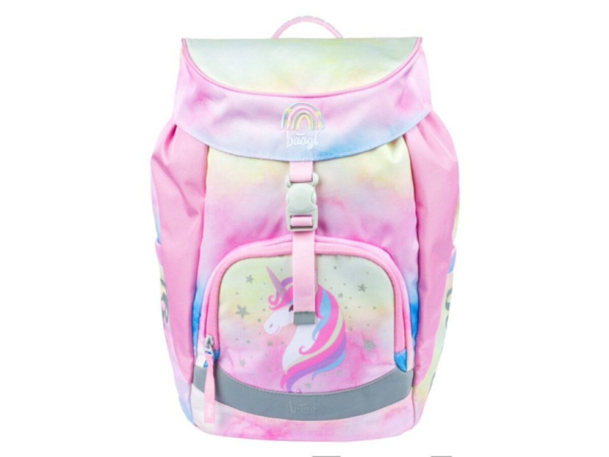 BAAGL 3 SET Airy Rainbow Unicorn: aktovka, peračník, vrecko