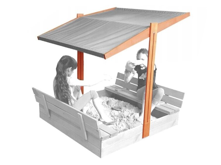 STŘÍŠKA k dřevěnému pískovišti 120x120 cm předvrtaná impregnovaná