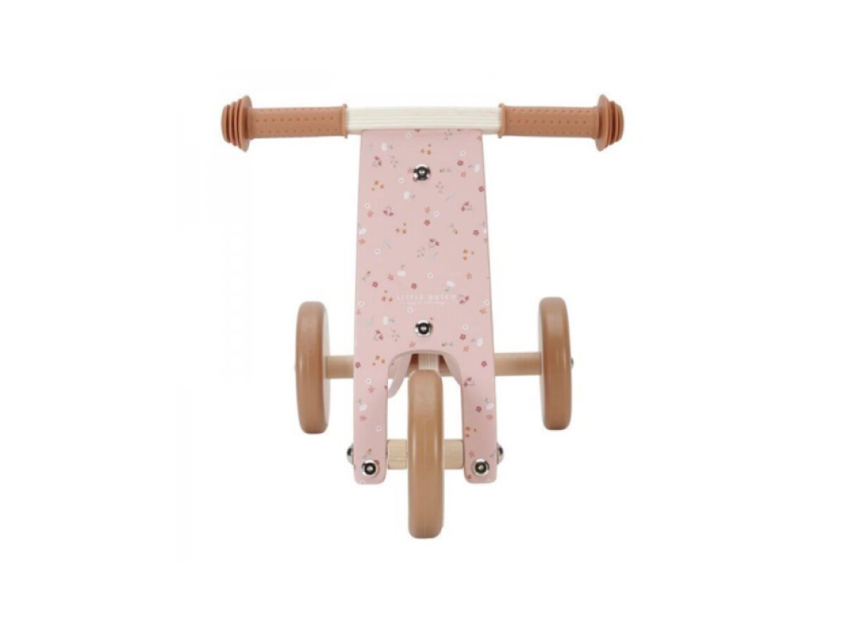 Odrážedlo tříkolka dřevěná - Pink