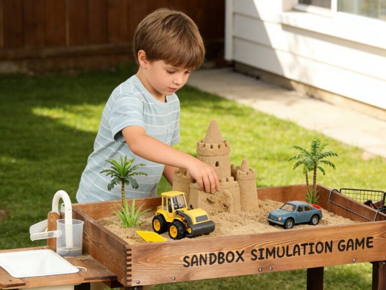 Dětské venkovní pískoviště - vysoké