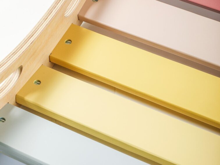 Dřevěná montessori houpačka PRO 5v1 pastel