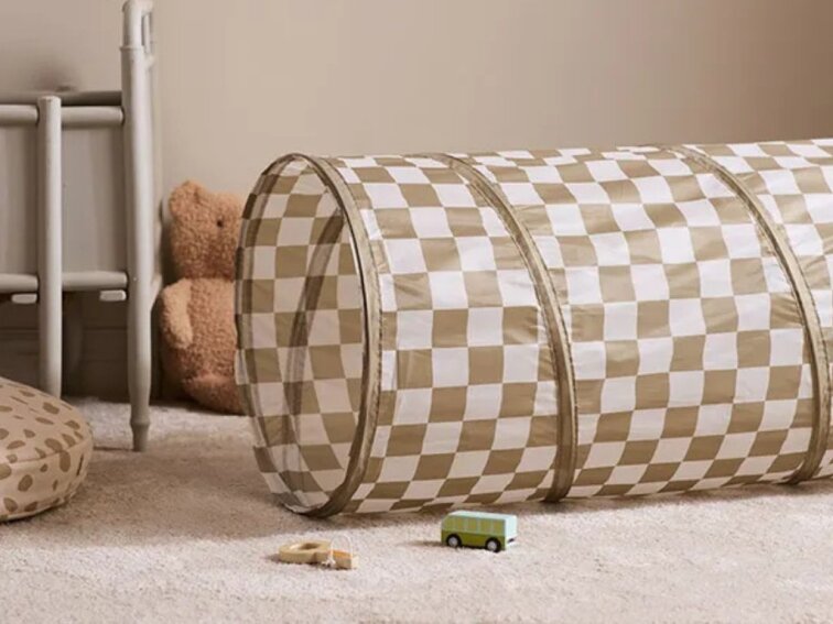 Hrací tunel kostkovaný - khaki