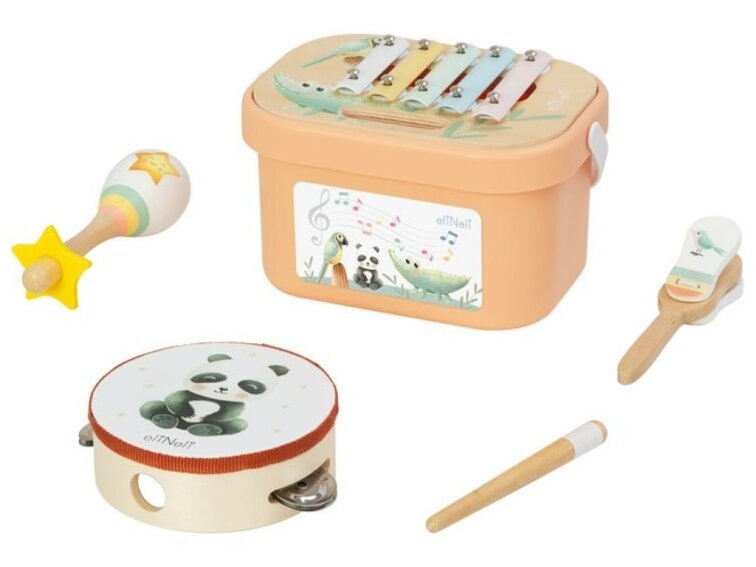Sada dětských hudebních nástrojů v boxu - pastel