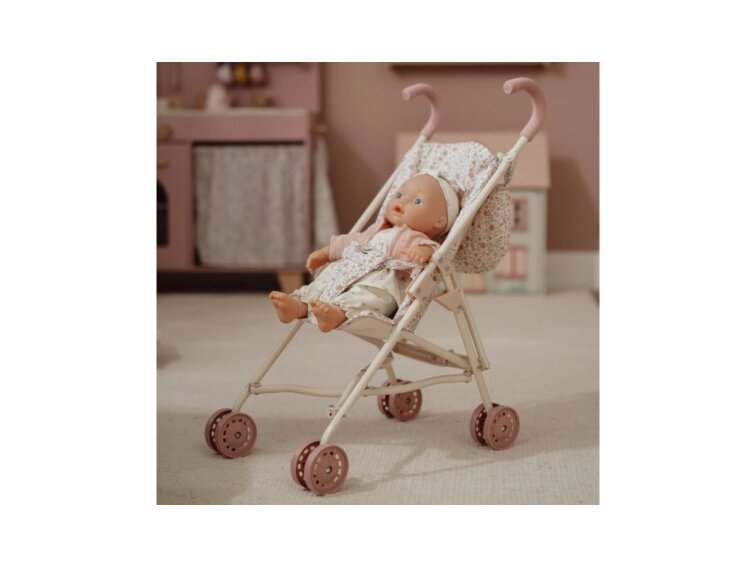 Kočárek pro panenky golfky skládací Soft Flowers