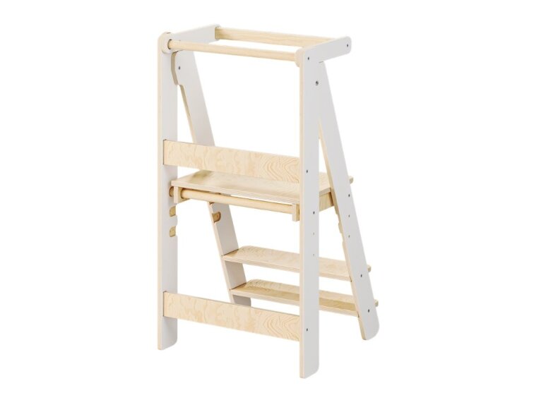 Skládací rostoucí učící věž Moon 92 cm - bílá