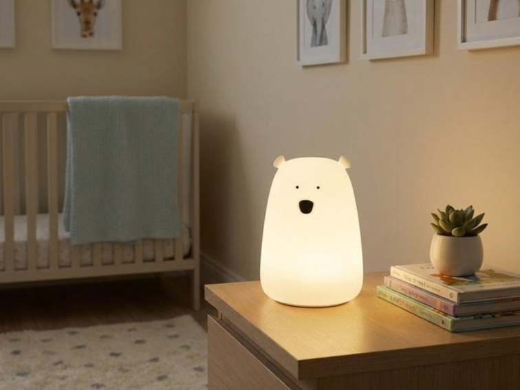 Silikonová lampička Medvídek s ovladačem