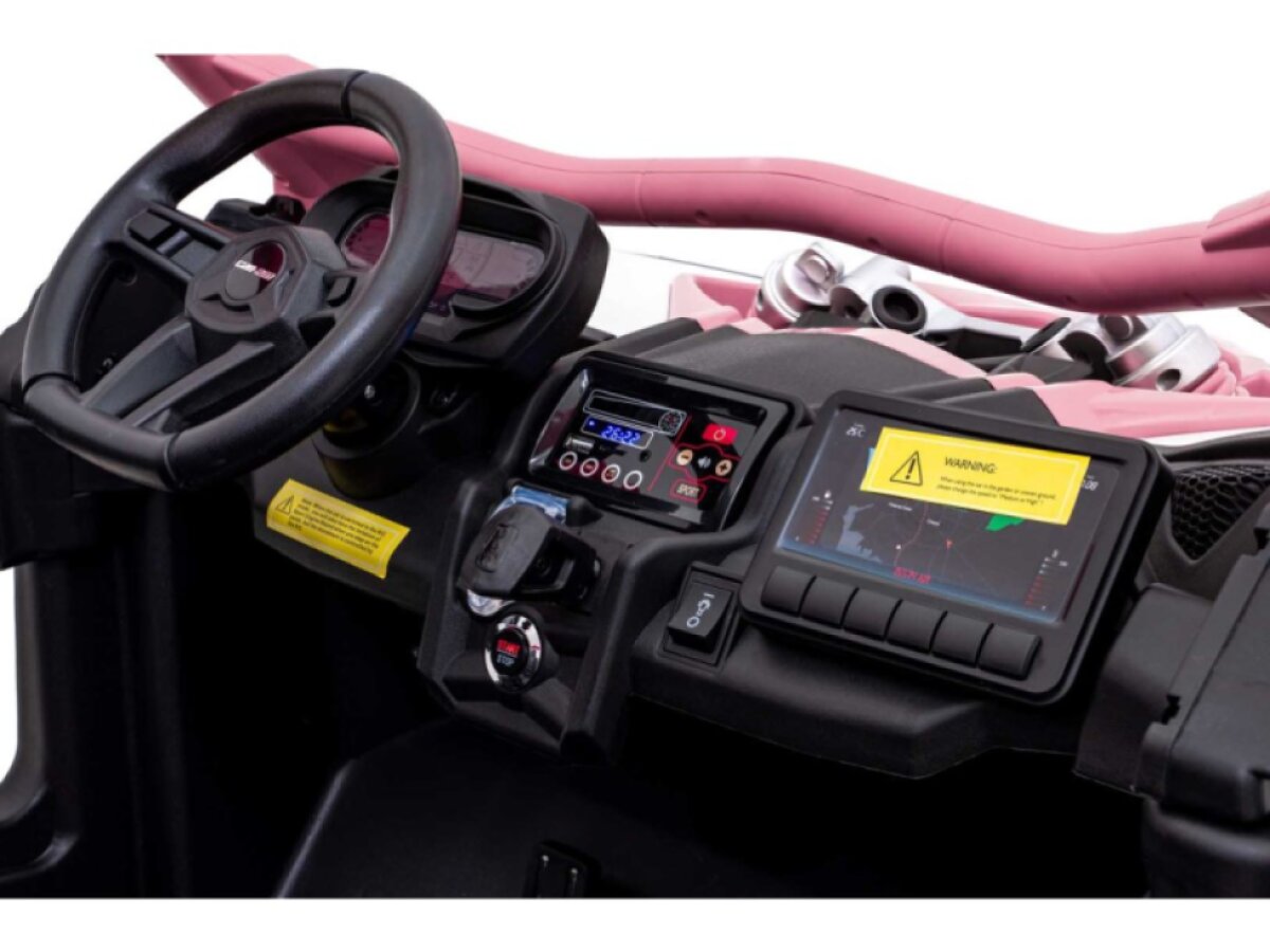 Dětská buggy CAN-AM Maverick XXL 4X200W 24V 28Ah - růžová