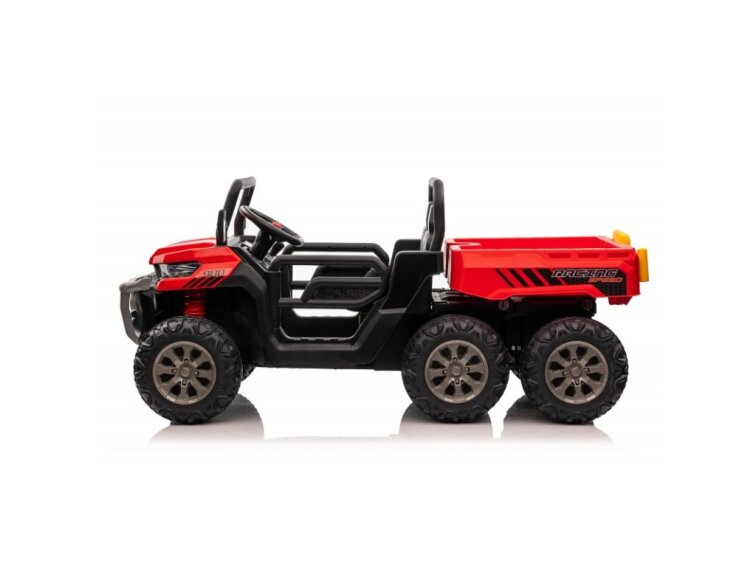 Elektrické dětské auto buggy, šestikolka 4x200W 7Ah + EXTRA 7Ah - červená