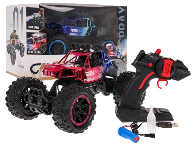 ROCK Crawler s kouřovými efekty | 1:16 | červená