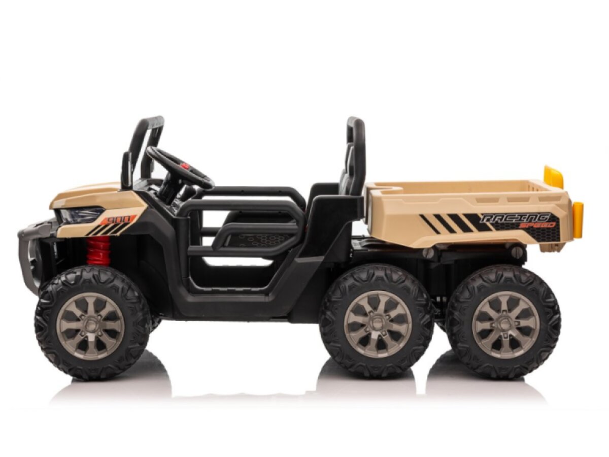 Elektrické dětské auto buggy, šestikolka 4x200W 7Ah + EXTRA 7Ah - khaki