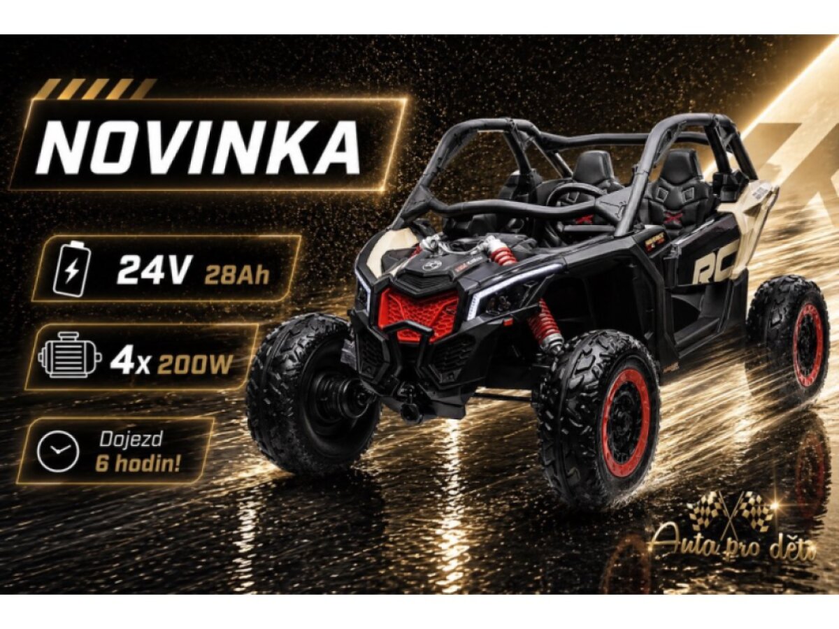 Dětská buggy CAN-AM Maverick XXL 4X200W 24V 28Ah - khaki