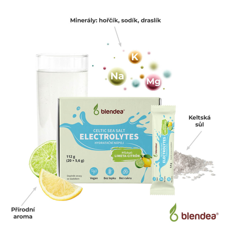Elektrolyty hydratační nápoj s příchutí Limeta-citrón 20x5,6 g