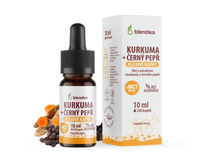 Kurkuma + černý pepř olejové kapky 10 ml