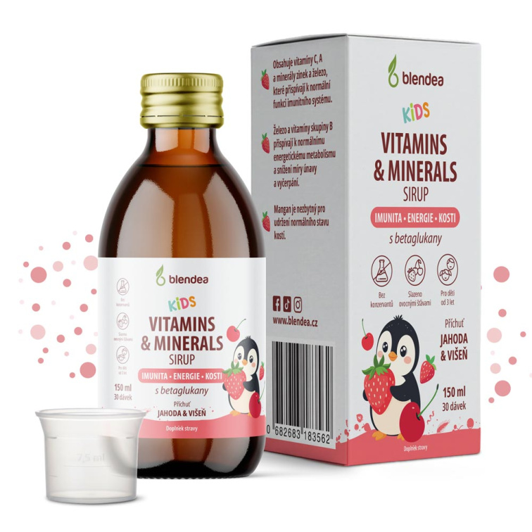 KIDS Sirup s vitaminy, minerály a beta glukany 150 ml