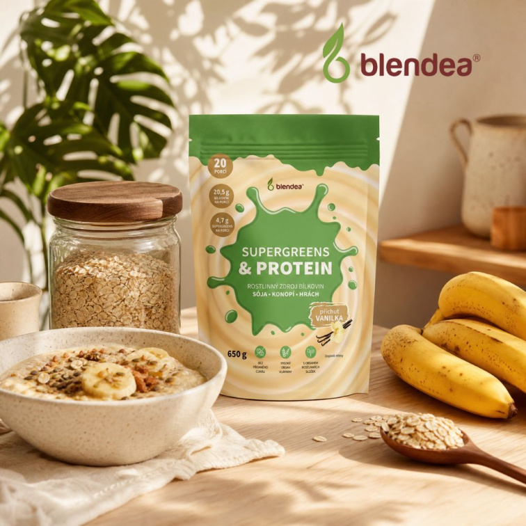 Supergreens Protein vanilka 650 g