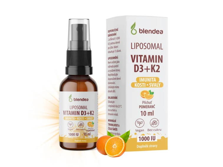 Lipozomální Vitamin D3+K2 sprej 10 ml